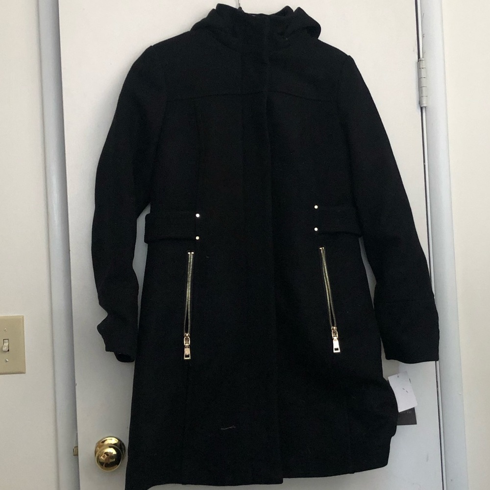 BLACK Vince Camuto Hooded Coat NWT